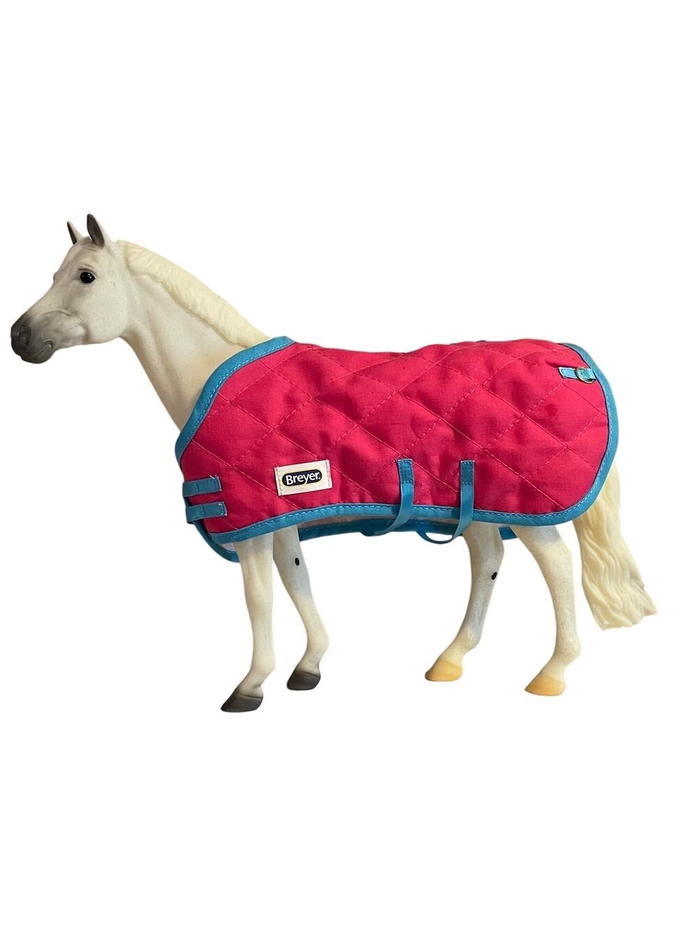 Breyer Horse Snowman with Pink Horse Blanket